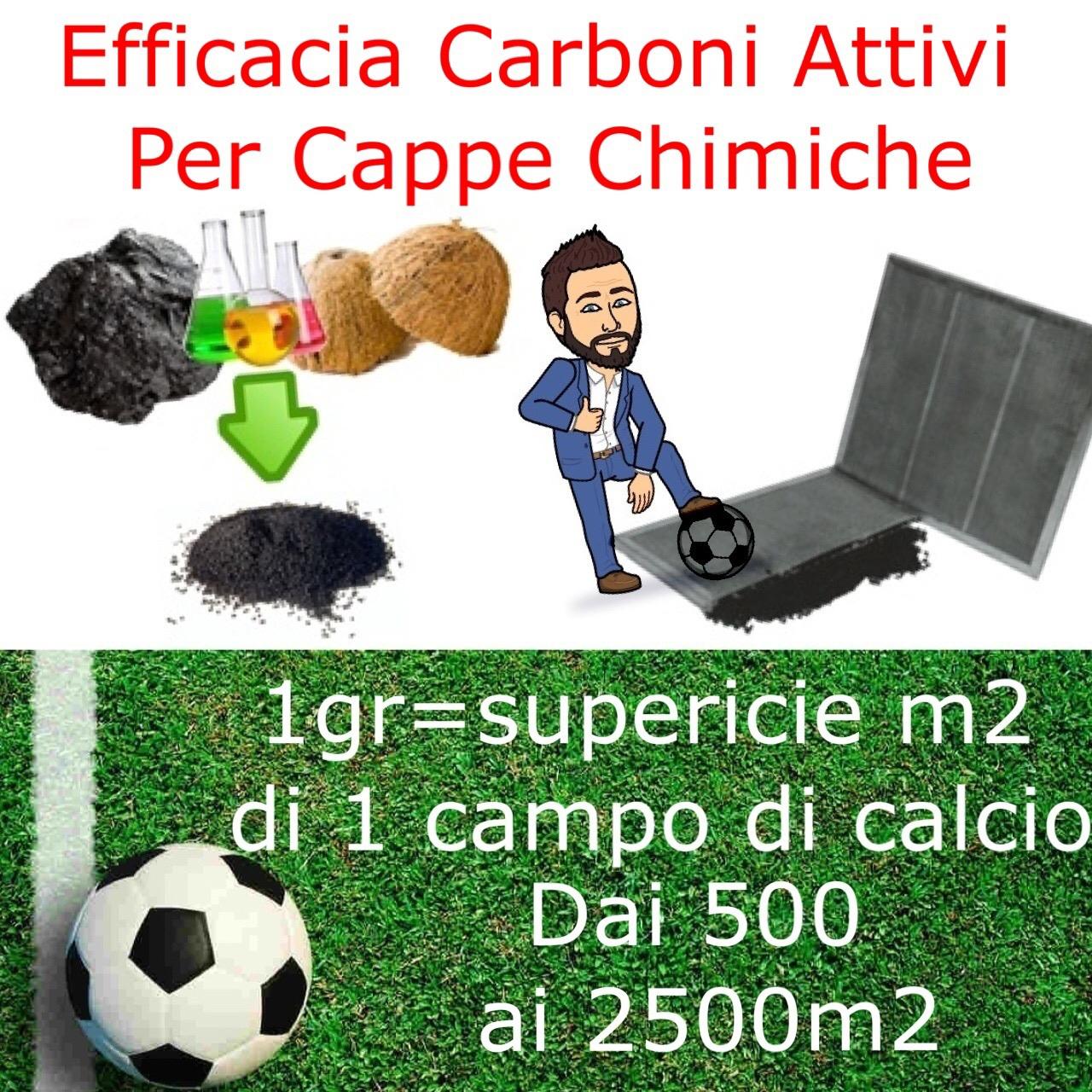 Carboni attivi 1grammo = 1 campo di calcio